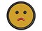Sad Frown Face Emoticon Multi-Color Embroidered Iron-On or Hook & Loop Patch Applique